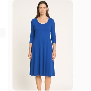 Talbots A-line Knit Dress in Blue NEW Size Large
